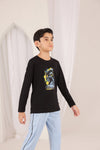 Boys Full Sleeve Skating Black/Blue Co-Ord Set