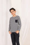 Boys Full Sleeve Blue/White Stripes Co-Ord Set