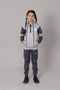 Hooded Tracksuit For Boys & Girls, UNISEX, Athletic Fleece(Light Grey)