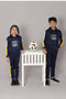 Hooded Tracksuit For Boys & Girls, UNISEX, Athletic Fleece(Yellow & Navy Blue)