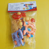 7 Piece Rattle Set Baby Toy Red Yellow