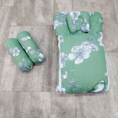 Carry Nest With Pillow green grey flowers