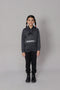 Hooded Tracksuit For Boys & Girls, UNISEX, Athletic Fleece(Grey & Black)