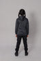 Hooded Tracksuit For Boys & Girls, UNISEX, Athletic Fleece(Grey & Black)