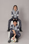 Hooded Tracksuit For Boys & Girls, UNISEX, Athletic Fleece(Light Grey)