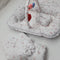 6 pieces snuggle with Rattles white pink hearts