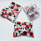 8 Pieces Baby Bedding grey red butterfly