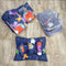 8 Pieces Baby Bedding Set blue  Mars