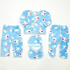 5 Pieces Baby Suit For Winter Blue cow