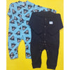 Pack Of 2 Sleep Suit Sky Blue Dark Blue