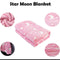 Blanket Shawl Glow Pink Moon Stars