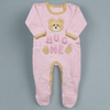 Baby Romper for winter - pink Bear