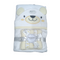 Baby Bath Towel With 5 Face Towels White based