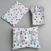 7 Pieces Baby Bedding Set Velvet Blue Bear