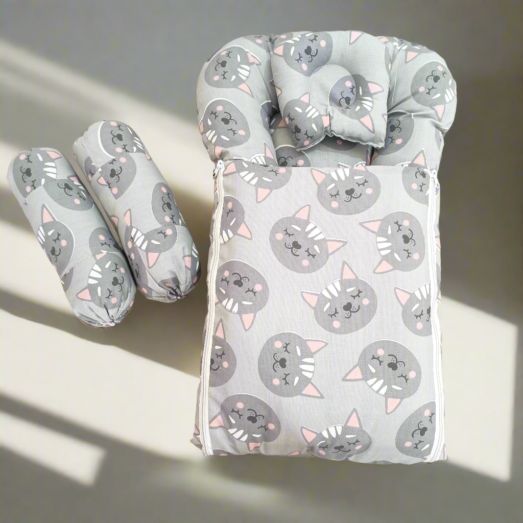 Carry Nest With Pillow Grey Cat