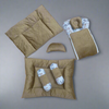 7 Pieces Baby Bedding Set Velvet Brown / Golden