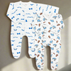 Pack Of 2 Sleep Suit Blue fish