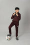 Hooded Tracksuit For Boys & Girls, UNISEX, Athletic Fleece(Maroon)