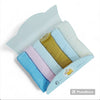 6 Pieces Face Towels White Multi Dotted 1