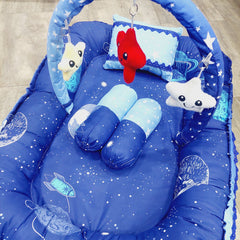 6 Pieces Rattle snuggle Blue stars planet